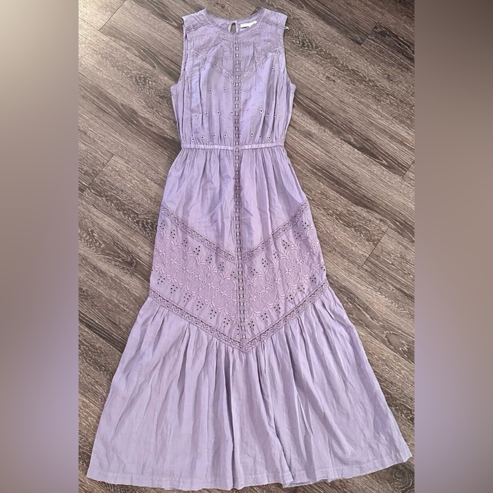 Burning Torch Stella Maxi Dress Lace Purple Small